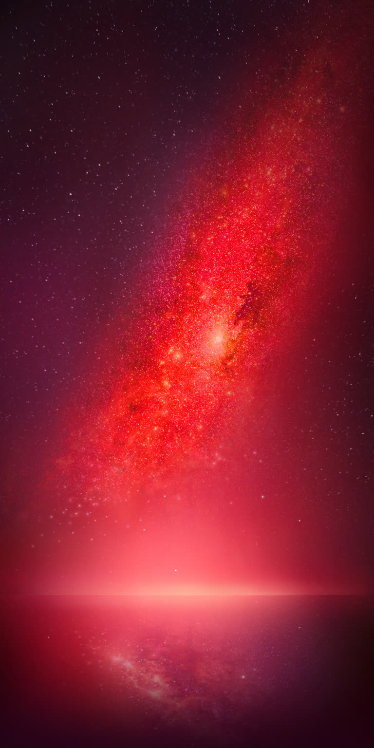 这是夜空中鲜红色星系的图像
