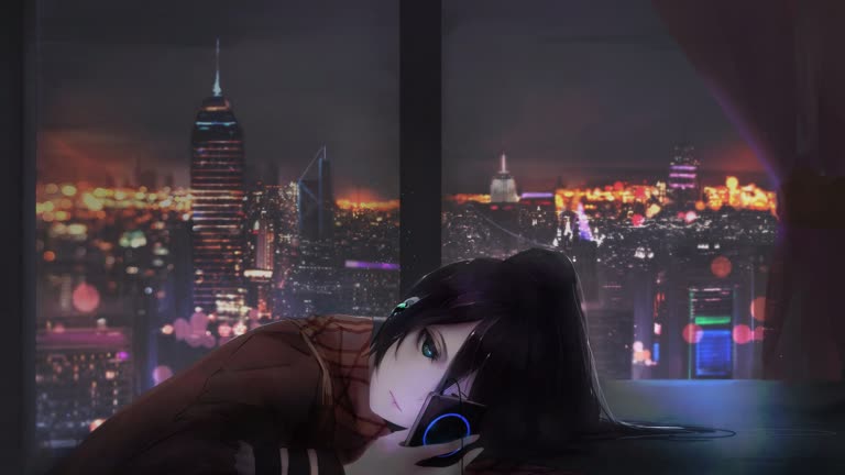 窗前躺着一个女人的床